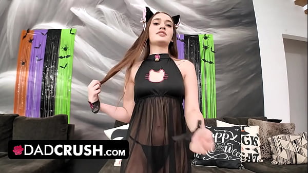 Cute Girl Sera Ryder Rides Her Step Daddy’s Big Throbbing Cock in Her Slutty Halloween Costume – Dad Crush Special