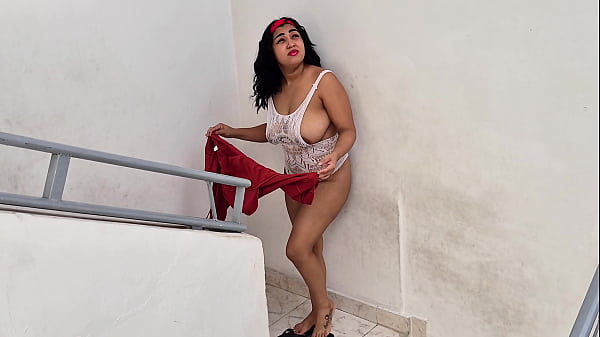 The Neighbor always showing herself naked near my window at this Halloween party.